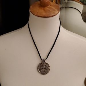 Lia Sophia Circle Pendant Necklace